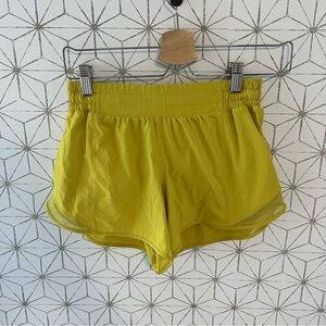 Lululemon Hotty Hot Short Tall 4” Yellow